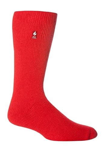 HEAT HOLDERS - Mens & Womens 2.3 Tog Original Thermal Socks | 3 Sizes | Thick Warm Fluffy Insulated Socks for Winter | Ideal for Raynauds (6-11, Red)