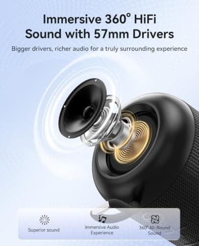 ORICO Mini Portable Bluetooth Speaker, with IPX5 Waterproof Speaker — view 3