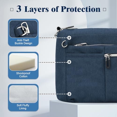 TiMOVO 9-11" Anti-Theft Tablet Sleeve with Strap for iPad, Indigo — view 4