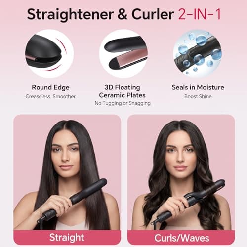 YEGUBEGU 3 in 1 Curling Wand Iron Set with Interchangeable Ceramic Barrels — view 4