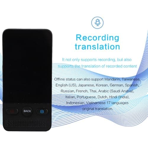 Lazmin112 Language Translator Device, Portable Smart Voice Translator with 138 Languages Real Time Translation, 2.8 Inch Touchscreen, Noise Canceling Microphone, for Travel Business — view 3