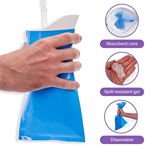 Bramble 12 Super Gel Absorbent Travel Urine Wee Bag with Disposable Bin Bags, for Summer Festival, Camping, Traffic Jam - Leak Proof Portable Urinal Vomit Toilet — view 4