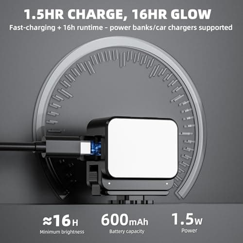 Mini Light for DJI Action Camera, Pocket 3 4 Fill Lighting Cold Hot Shoe LED Vlogging Light Attachment for DJI OSMO Pocket 3 4 Action 5 Pro 4 3, for GoPro Accessories — view 5