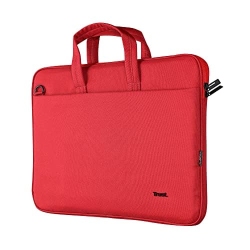 Trust Bologna Slim Laptop Bag 16 Inch with Shoulder Strap, Red