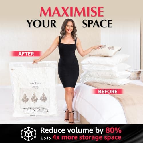 GENIE SPACE Premium Vacuum Storage Bags, Size XL 2 Pack, 100x80 cm — view 4