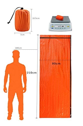 HONYAO Survival Sleeping Bag, Emergency Bivvy Bag Emergency Rescue Blanket Reusable for Outdoor Camping, Hiking - 1 pack — view 5