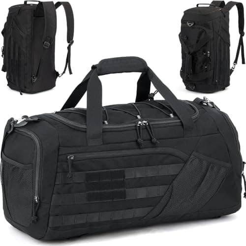 TONRUYN Tactical Gym Bag for Men 45L Sports Duffle Holdall Bags for Travel