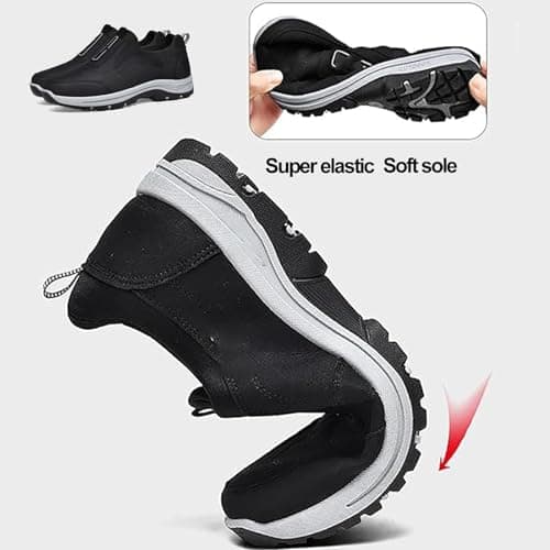 Daladder Walking Orthopedic Shoes,Men's Waterproof Breathable Orthopedic Walking Hiking Shoes Slip on Sneakers (Blue,9) — view 5