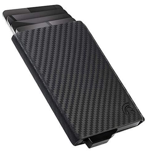 POWR Carbon Fibre Metal Card Holder - RFID Card Holder Wallet