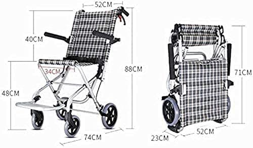 Aluminium Wheelchair-Light Foldable Wheelchair with 360° Nonslip Front Wheel and Flipflops Suitable for Children — view 5