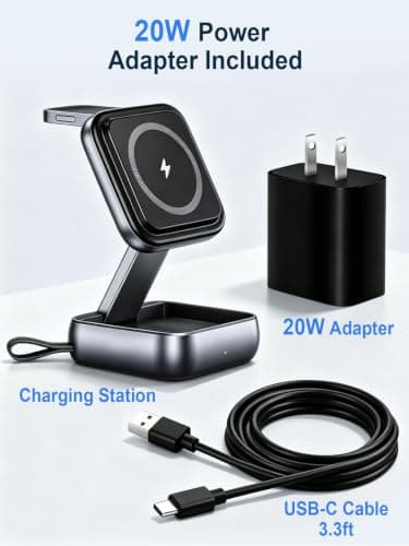 Wireless Charging Station for Apple Devices,Magnetic Travel Charger — view 3