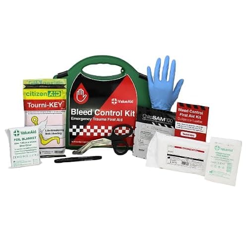 Value Aid Professional Bleed Control Kit with Tourni-Key in Hard Case - First Aid Kit with Haemostatic Dressing & Trauma Bandages - Rapid Response Medical Supplies for Severe Injuries — view 4
