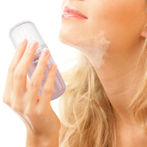 Balacoo Portable Material 150mah Battery Rechargeable PC and Abs USB Nano Mister Hydrating Steamer with Handheld Sprayer for Care and Moisturizing Random Color Facial Face Skin — view 4