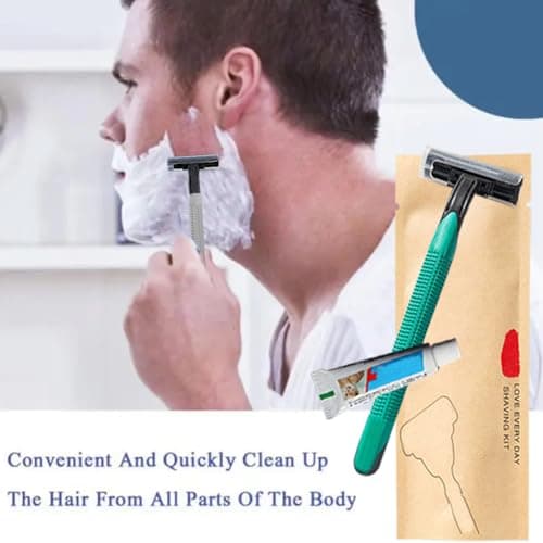 15Pack Luxury Twin Blade Disposable Razors Kit with Shave Cream; Individually Wrapped; Sensitive Skin Guest Shaving Razor for Hotel, Salon,Spa,Home Care and Travel — view 6