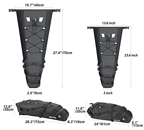 Rhinowalk Bike Saddle Bag 10/13L Waterproof Bicycle Under Seat Bag Cycling Storage Bag for Mountain Road Bike — view 6