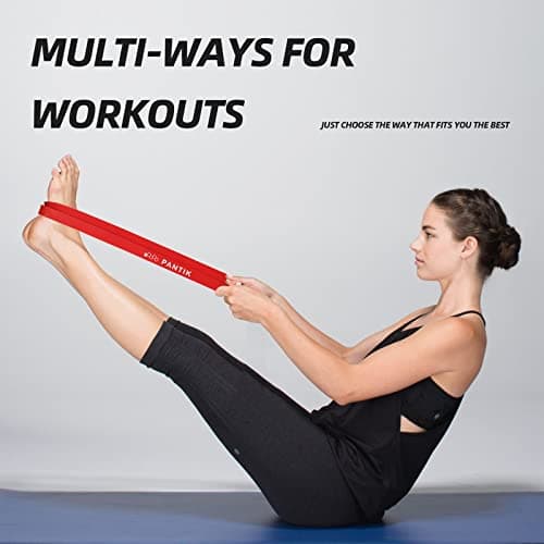 PANTIK Resistance Band for Women and Men Pull up Bands Exercise Loop Band for Body Stretching Powerlifting Yoga Pilates Resistance Training (Red: 15-35 lbs) — view 3