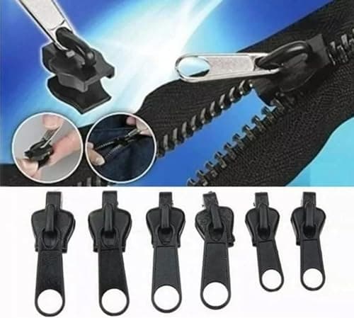 6PCS Zipper Restoration Kit with Metal Sliders and Teeth - Universal Multi-Tool Repair Set for Jackets, Bags and Luggage, Heavy-Duty Zipper Replacement Tools (Black) — view 5