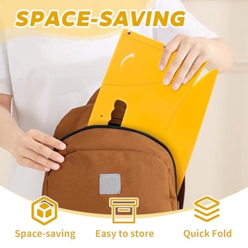 xtemtoamz Articoli 2 Multifunctional Folding Toilet Stool Squatty Potty Portable Step for Home Bathroom, Foldable Can Be Used as Storage Bag, Red and Yellow — view 3