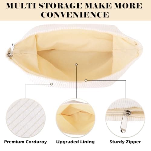 2 Pcs Makeup Bag,Toiletry Bag with Metal Zipper Portable Make up Bag — view 3
