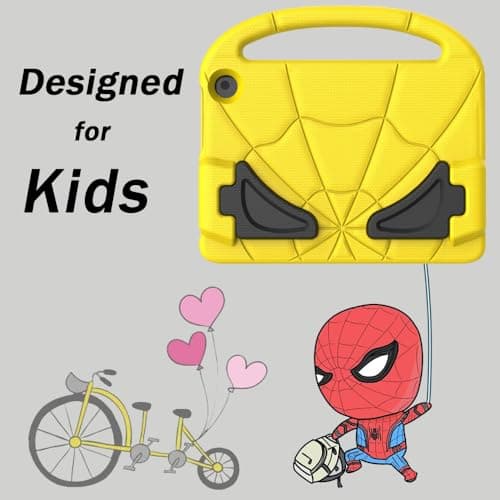 Tablet Case for 8inch Tablets, Not Work on Sony Nokia 8 inch Tablets, Mansiruyi Lightweight Kids-friendly Case with Handle Stand - Yellow — view 4