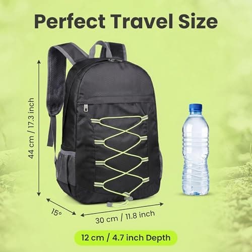 SINJAETRQ Foldable Lightweight Backpack, 30L Waterproof Rucksack for Men and Women, Durable Travel Daypack for Hiking, Camping, Cycling and Outdoor Adventures — view 4