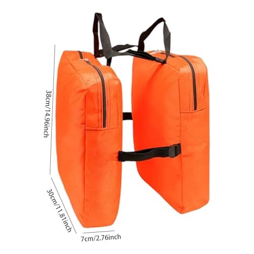 Luggage Organizer for Suitcase with Straps for Laptop and Umbrella | Multi-functional Travel Packing Organizer | Compact Suitcase Divider & Space Saver- Orange — view 4