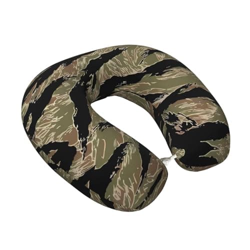 GaJher Tiger Stripe Camo U-Shaped Memory Foam Travel Pillow - Neck Support for Home, Office, Car, Airplane Travel - Lightweight — view 2
