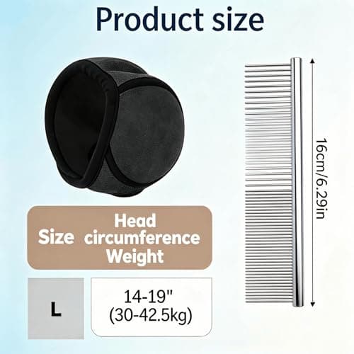 SurPse Dog Ear Muffs - Noise Cancelling & Dog Comb for Grooming - Anxiety Relief Ear Protection, Dog Brush for Shedding, Perfect for Fireworks & Travel — view 2