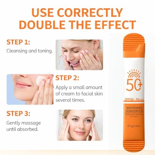 32Pcs Mini Travel Size Sunscreen,Mini Sun Cream for Face & Body,Natural Sunscreen SPF 50,Waterproof Sun Lotion with Refreshing Texture,Portable Mini Sunscreen for Sun Protection,8g per piece — view 5