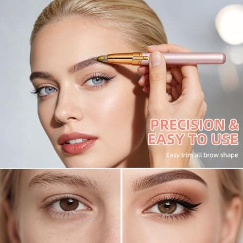 AYBUY Eyebrow Trimmer for Women, Rechargeable Eyebrow Shaper, Rose Gold — view 5
