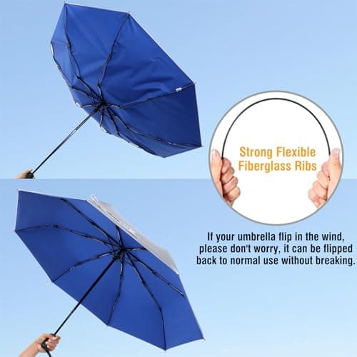 G4Free UPF 50+ UV Protection Mini Travel Umbrella 42 Inch Sun Blocking Folding Umbrella — view 5