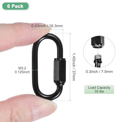 M METERXITY 6-Pack Quick Chain Connector M3.2, Electroplated Iron — view 3