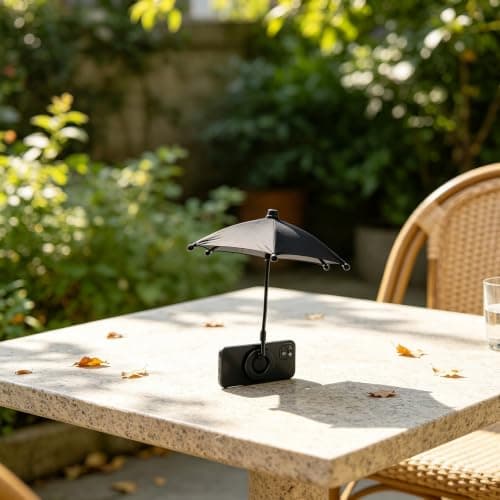 Mini Sun Umbrella for Phone with Magnetic Attachment and Bendable Arm — view 5