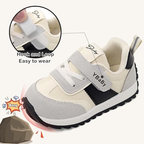 MK MATT KEELY Baby Boys Girls First Walking Shoes Toddlers Slip On Trainers Outdoor Pre Walker Shoes,Beige,Size 5 UK Child — view 5