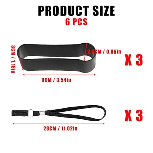Walking Stick Accessories, 6-Pack Stick Covers and Wrist Straps — view 2