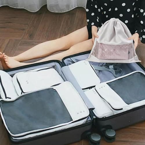 Cotton Dust Bags for Handbags - Dust Bags with Transparent Window,Unique Design Soft Fleece Drawstring Storage Pouch for Daily Use & Travel — view 2