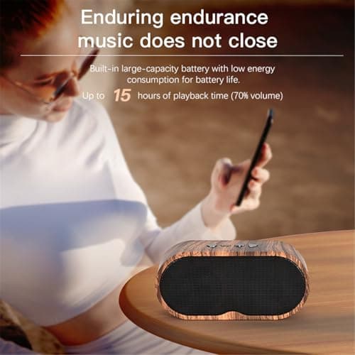ZZOSRDR Bluetooth Speaker, Portable Wireless Speakers Bluetooth 5.3 Speaker with 3D Stereo HiFi Bass, 1200mAh Battery, 15 Hour Playtime, Support Bluetooth/U-Disk/TF Card — view 6
