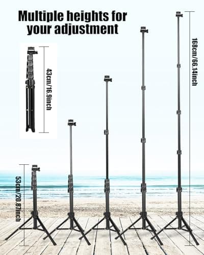 CAMBOFOTO 168 cm Camera Tripod for Travel with Phone Holder — view 6
