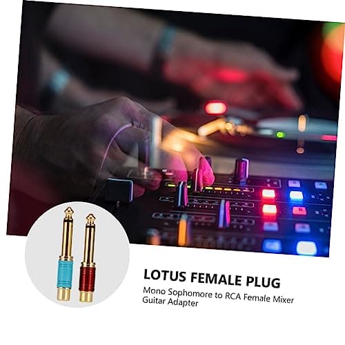 Housoutil 6pcs Mono Conversion Plug Male to Female Jumbo Plug Adapter for Audio Adapter Suitable for Guitar and Studio Use — view 2