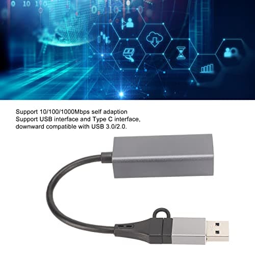 Cocoarm Type C to RJ45 Adapter 10 100 1000Mbps, USB 3.0 — view 2