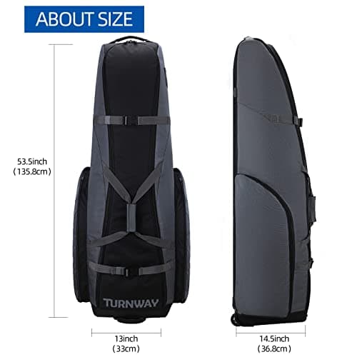 TurnWay Golf Travel Bag with Wheels, Waterproof Heavy Duty 1800D Polyester — view 2