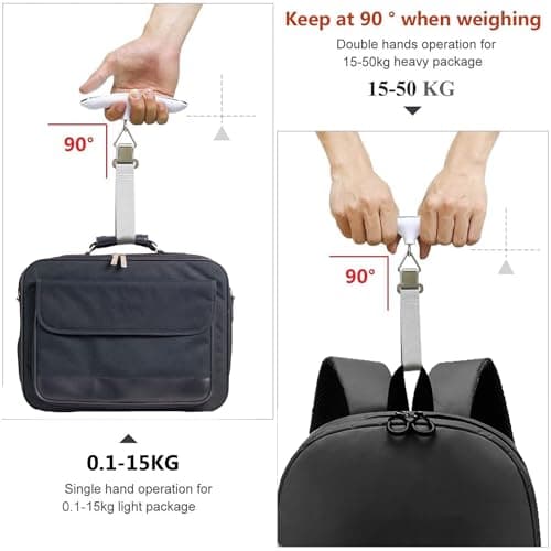 WUBAYI Luggage Scale Digital Electronic Travel Scale Hanging Scale Weight Scale Travel Accessories 110lb/50kg Capacity With Tare Function Backlit LCD Display Designed For Suitcase Luggage — view 5