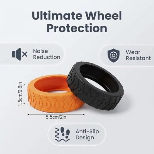 iohsxae 32‑Pack Silicone Luggage Wheel Covers, Multi‑Color Protectors for 50‑65mm Double Wheels — view 3