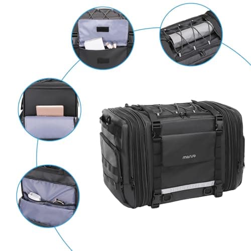 MOSISO Motorcycle Tail Bag with Expandable Capacity 32L-48L — view 4