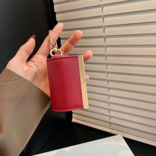 Tote Bag for Women Trendy Purses Portable Fashion Key Chain Shoulder Handbags for Students Teachers Travel Outdoor School Shopping Office Work Beach Picnic Daily (Burgundy) — view 4