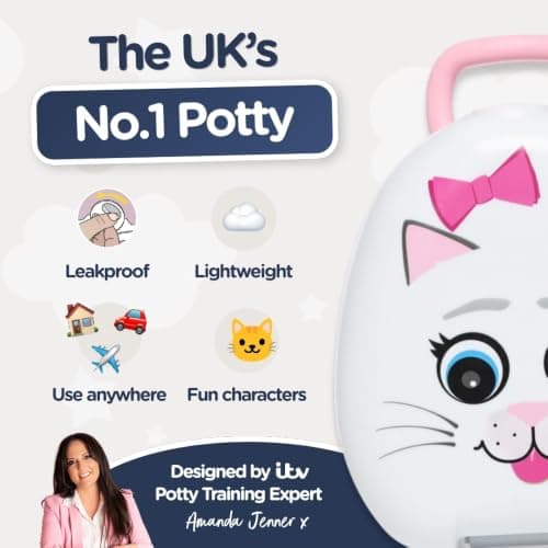 My Carry Potty - Travel Potty, Award-Winning Portable Toddler Toilet Seat for Kids to Take Everywhere (Cat) — view 6