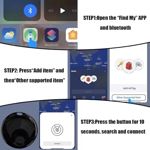 Smart Tracker Tag, YiYunTE 2 Pack Item Key Finder Locator compatible with Find My App(iOS only), Kids Children Tracking Tag Device, Small Bluetooth GPS Tracker for Cat Dog Pet Wallet Luggage — view 4