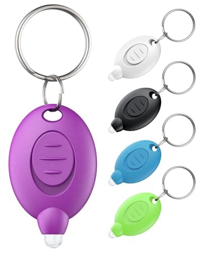 Uniclife 5 Pack LED Keychain Flashlight 5 Colors of Shells | Mini LED Keychain Light 12 Lumen Portable Ultra Bright Battery Powered Key Ring Torch for Outdoor Camping Hiking and Emergency Lighting