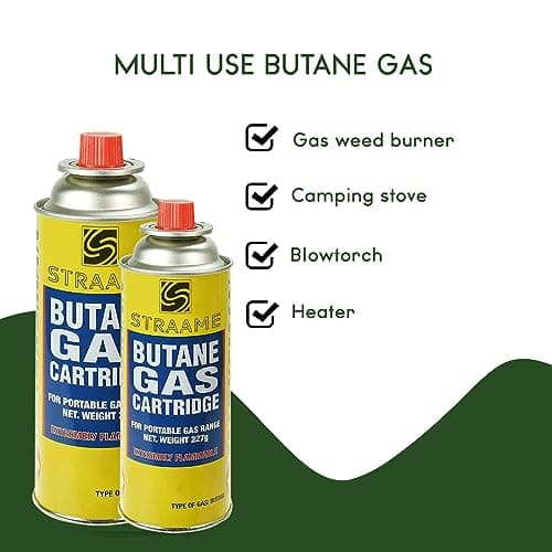 Straame Camping Gas Cartridges 227g, Portable Push-Fit Canisters, Pack of 8 — view 5