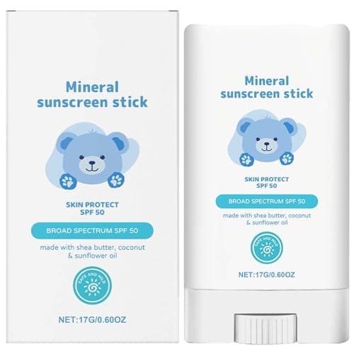 Kids Sun Cream Stick SPF 50 – Gentle Mineral Sunscreen for Baby & Children | Safe UVA/UVB Protection for Face & Body | Water-Resistant, Non-Greasy Sunblock for Outdoor Play | Hypoallergenic & Reef-Fri